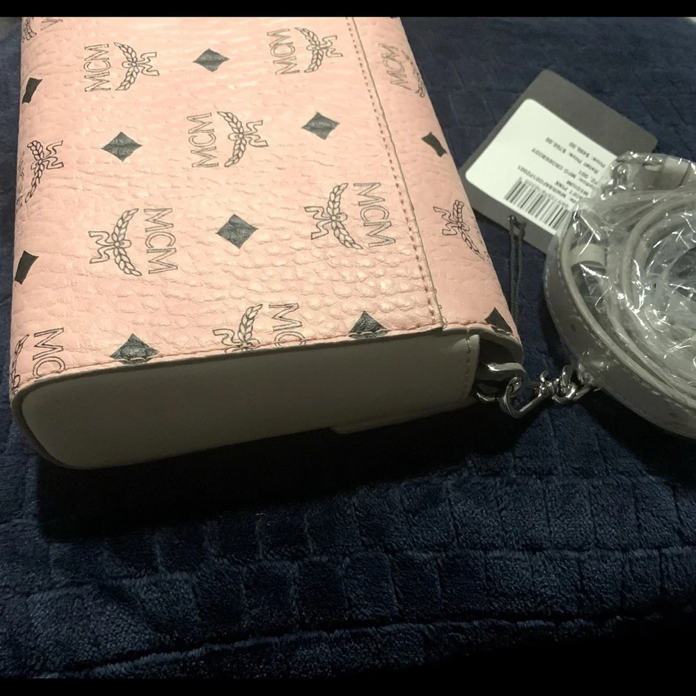 👛SOLD👛GORGEOUS MCM Soft Pink Visetos MILLIE Purse~NWT - Picture 10 of 15